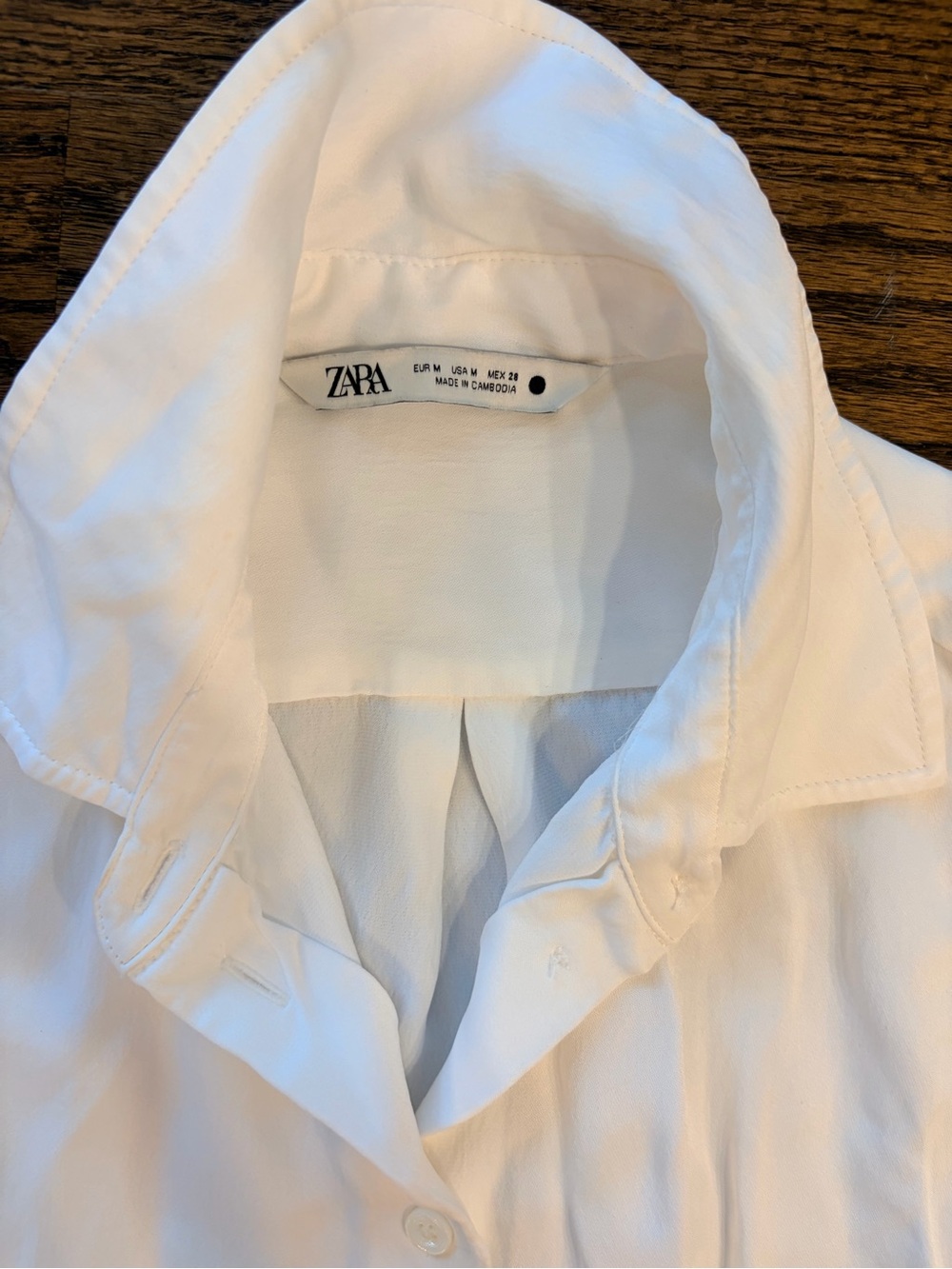 Zara Silky Button-Up Blouse – White – Size M - Picture 3 of 4